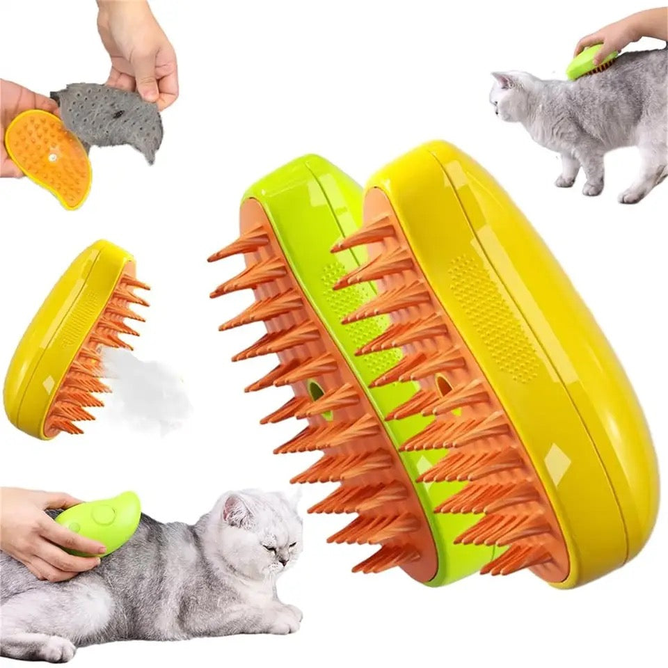 Steam brush for pets