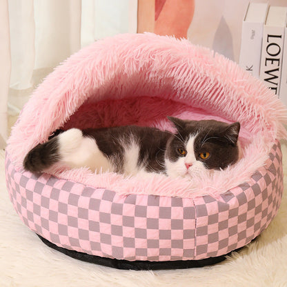 Checkered Warm Cat Cave