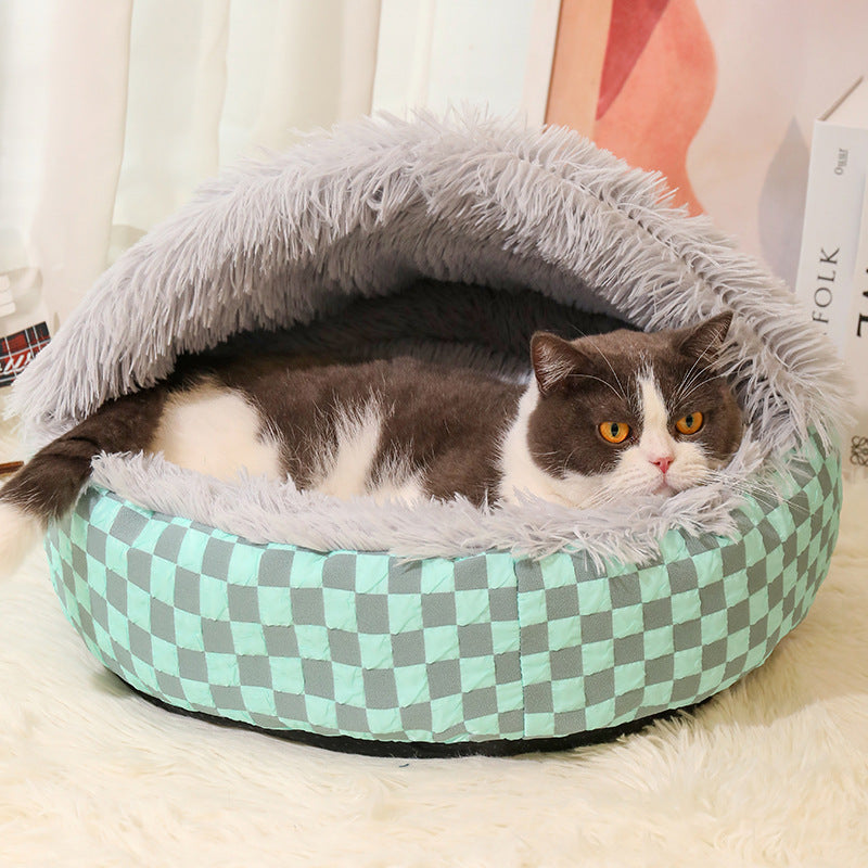 Checkered Warm Cat Cave