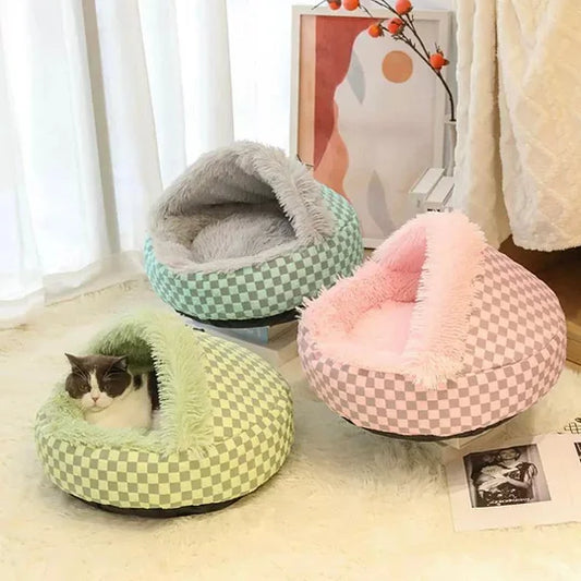 Checkered Warm Cat Cave