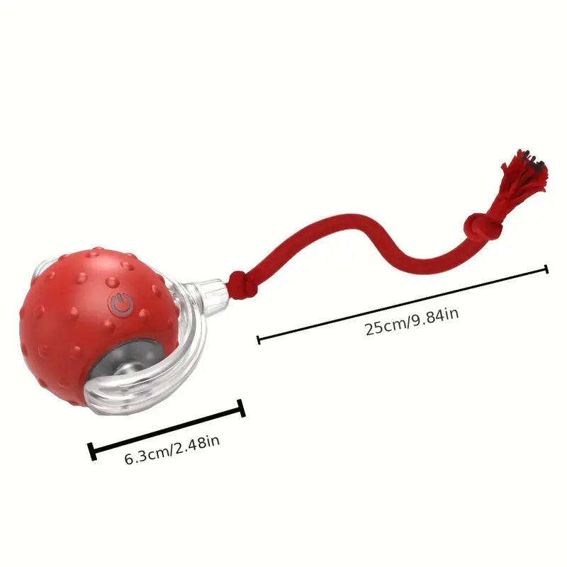 Interactive toy ball with tail for cats